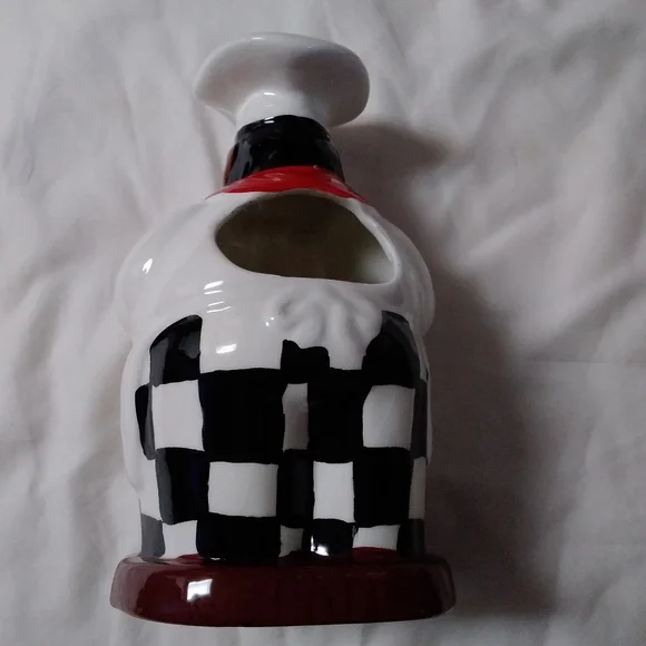 Chef UTENSIL HOLDER with Red Scarf - Picture 2 of 9